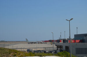Vor dem Abflug Flughafen Larnaca Zypern